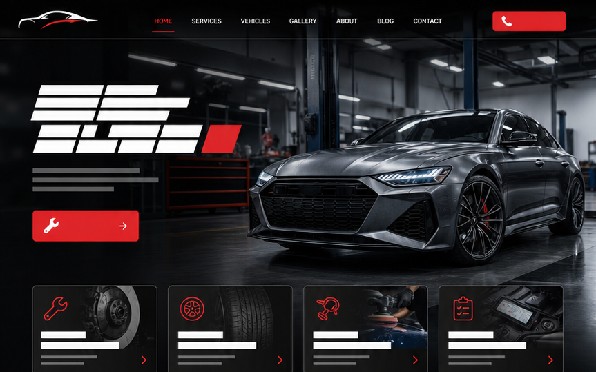 ตัวอย่างเทมเพลต Automotive Pro
