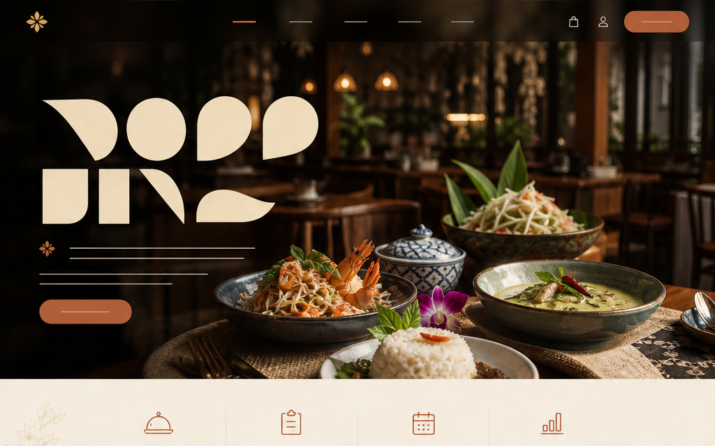 ตัวอย่างเทมเพลต Restaurant & Cafe